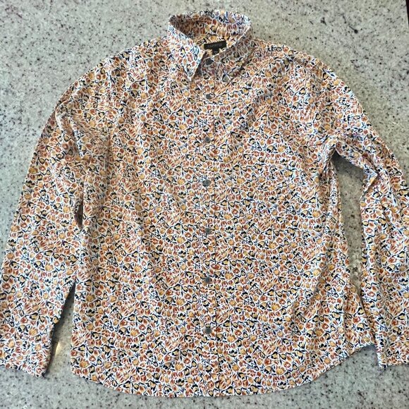 Express Men's Floral Long Sleeve Button-Down - Picture 1 of 7
